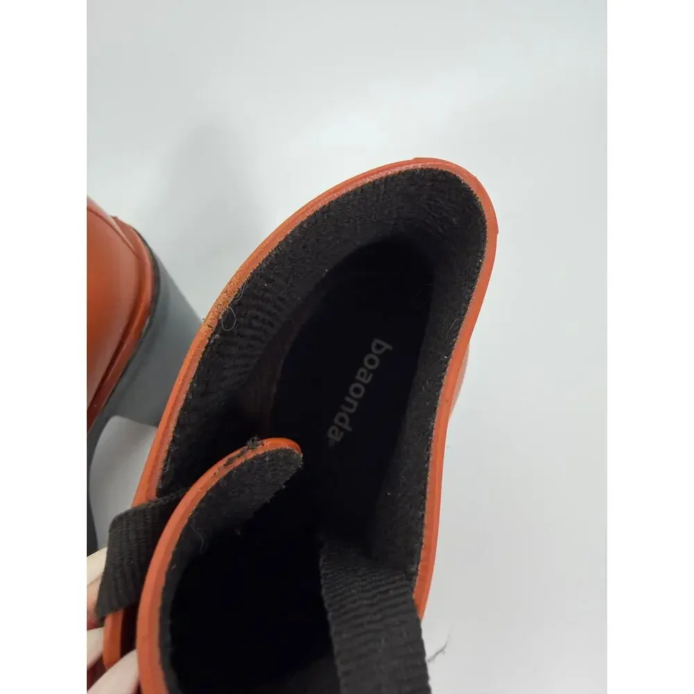 Rubber healed rain boots, Boaonda lace-up ankle boots